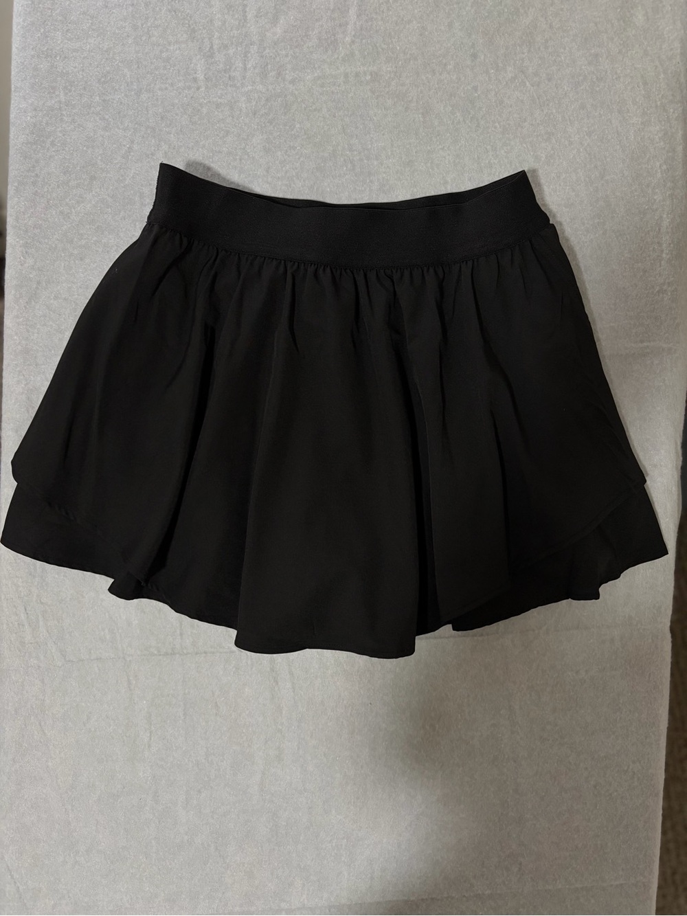 Women's Black Athletic Layered Shorts